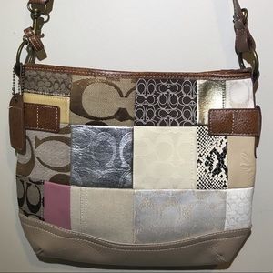 Coach PatchWork Cream Leather Handbag